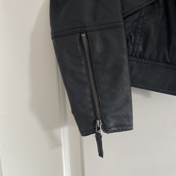 Jack by BB Dakota Faux Leather Black Jacket Medium - Picture 4 of 7